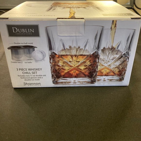 Shannon by Godinger, Dublin Collection 3 Piece Whiskey Chill - Picture 2 of 6
